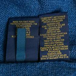 Pre Owned Polo Ralph Lauren Blue Wool Rib Knit Sweater XXL