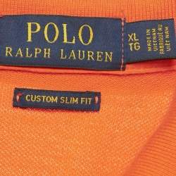 مملوكة مسبقًا Polo Ralph Lauren Orange Pique Custom Fit Polo T-Shirt XL