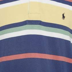 Pre Owned Polo Ralph Lauren Multicolor Striped Jersey Polo T-Shirt XL