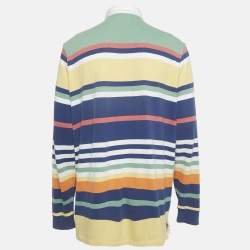 Pre Owned Polo Ralph Lauren Multicolor Striped Jersey Polo T-Shirt XL