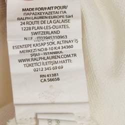 Pre Owned Polo Ralph Lauren White Pique Custom Slim Fit Polo T-Shirt XL
