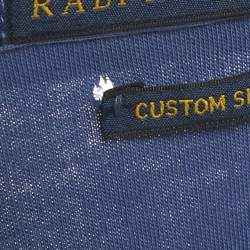 مملوكة مسبقًا Polo Ralph Lauren Blue Jersey Custom Slim Fit Polo T-Shirt XL