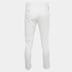 Pre Owned Polo Ralph Lauren White Cotton Chino Trousers M