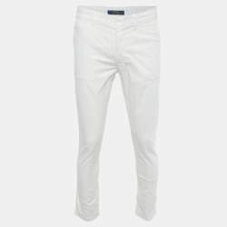 Pre Owned Polo Ralph Lauren White Cotton Chino Trousers M