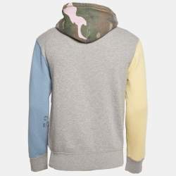 Pre Owned Polo Ralph Lauren Multicolor Printed Patch Cotton Hoodie S