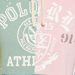 Pre Owned Polo Ralph Lauren Multicolor Printed Patch Cotton Hoodie S