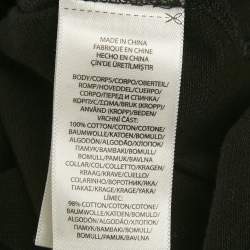 Pre Owned Polo Ralph Lauren Black Embroidered Cotton Polo T-Shirt L