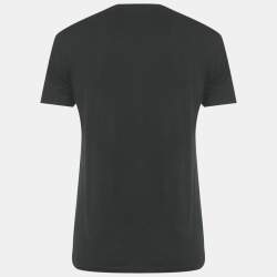 Pre Owned Polo Ralph Lauren Black Logo Embroidered Jersey T-Shirt S