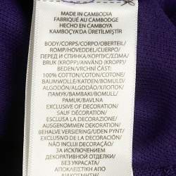 Pre Owned Polo Ralph Lauren Purple Logo Embroidered Cotton Polo T-Shirt XXL