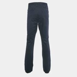 Pre Owned Polo Ralph Lauren Blue Cotton Formal Trousers XXXL