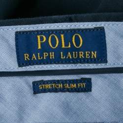 Pre Owned Polo Ralph Lauren Blue Cotton Formal Trousers XXXL