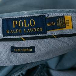 Pre Owned Polo Ralph Lauren Blue Cotton Chino Trousers XXXL