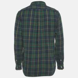 مملوكة مسبقًا Polo Ralph Lauren Green Tartan Cotton Long Sleeve Shirt M
