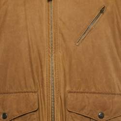 مملوكة مسبقًا جاكيت بولو رالف لورين قطني بني بسحاب أمامي مقاس ضخم -  إكس إكس لارج