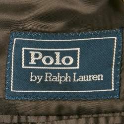 مملوكة مسبقًا Polo by Ralph Lauren Charcoal Grey PinStriped Wool Regular Fit Suit XXS