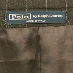 مملوكة مسبقًا Polo by Ralph Lauren Charcoal Grey PinStriped Wool Regular Fit Suit XXS
