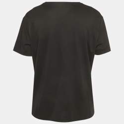 مملوكة مسبقًا تي شيرت بولو رالف لورين كوتون مطرز بشعار أزرق بقصة مخصصة ضيقة مقاس وسط