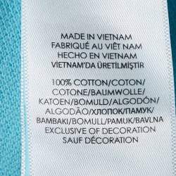 مملوكة مسبقًا Polo Ralph Lauren Blue Ombre Pique Polo T-Shirt L