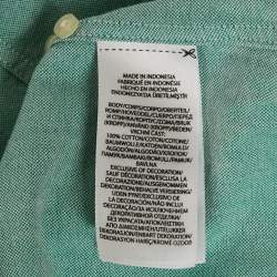 Pre Owned Polo Ralph Lauren Green Cotton Slim Fit Shirt L