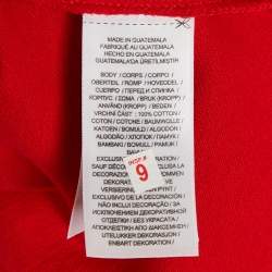 مملوكة مسبقًا تي شيرت بولو رالف لورين قطن أحمر محبوك مقاس 5 إكس لارج