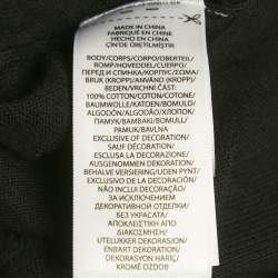 Pre Owned Polo Ralph Lauren Black Logo Embroidered Cotton V-Neck Sweater L