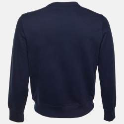 مملوكة مسبقًا Polo Ralph Lauren Navy Blue Jersey Polo Embroidered Sweatshirt S 