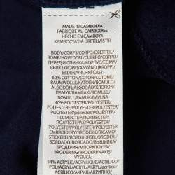 مملوكة مسبقًا Polo Ralph Lauren Navy Blue Jersey Polo Embroidered Sweatshirt S 