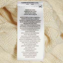 مملوكة مسبقًا Polo Ralph Lauren Cream Cable-Knit Jumper M