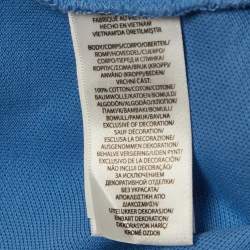 Pre Owned Polo Ralph Lauren Blue Cotton Pique Polo T-Shirt XL