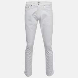 مملوكة مسبقًا بنطلون بولو رالف لورين دينيم أبيض سوليفان ضيق مقاس كبير - خصر 33 بوصة