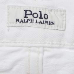 Pre Owned Polo Ralph Lauren White Denim Sullivan Slim Jeans L/ Waist 33"
