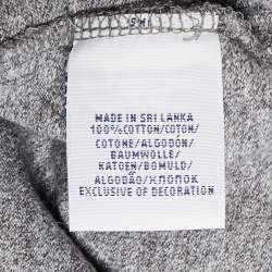 Pre Owned Polo Ralph Lauren Grey Jersey Custom Fit Polo T-Shirt XL