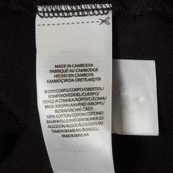 Pre Owned Polo Ralph Lauren Black Cotton Pique Polo T-Shirt M