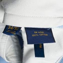 مملوكة مسبقًا شورت بولو رالف لورين تويل أزرق بيدفورد مقاس متوسط (ميديم)