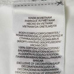 Pre Owned Polo Ralph Lauren White/Navy Blue Cotton T-Shirt & Shorts Set M