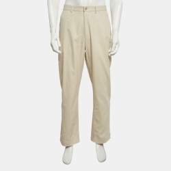 Pre Owned بنطلون بولو رالف لورين غاباردين بيج قَصّة عادية مقاس كبير جدًا - إكس لارج