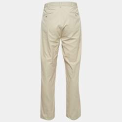 Pre Owned بنطلون بولو رالف لورين غاباردين بيج قَصّة عادية مقاس كبير جدًا - إكس لارج