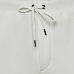 مملوكة مسبقًا Polo Ralph Lauren White Logo Print Jersey Shorts M