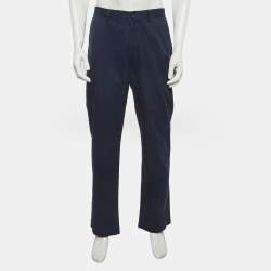Pre Owned Polo Ralph Lauren Navy Blue Gabardine Regular Fit Pants XL