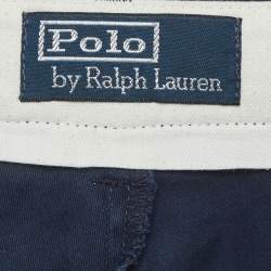 Pre Owned Polo Ralph Lauren Navy Blue Gabardine Regular Fit Pants XL