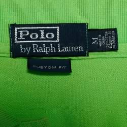 مملوكة مسبقًا Polo Ralph Lauren Green Cotton Knit Polo T-Shirt M