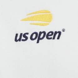 Pre Owned Polo Ralph Lauren White Jersey Lauren US Open Tennis Jacket XL