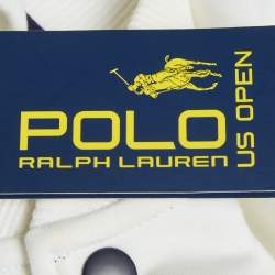 Pre Owned Polo Ralph Lauren White Jersey Lauren US Open Tennis Jacket XL