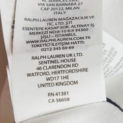 Pre Owned Polo Ralph Lauren White Jersey Lauren US Open Tennis Jacket XL