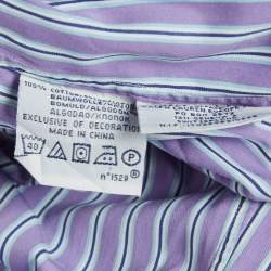 Pre Owned Polo Ralph Lauren Blue Striped Cotton Button Front Shirt XXL