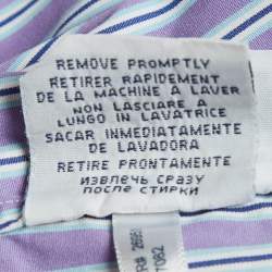 Pre Owned Polo Ralph Lauren Blue Striped Cotton Button Front Shirt XXL