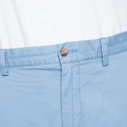 Pre Owned Polo Ralph Lauren Blue Stretch Cotton Straight Fit Chino Shorts XL