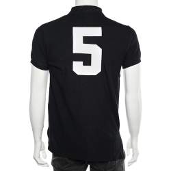 Pre Owned Polo Ralph Lauren Navy Blue Cotton Pique Summer Classic Slim Fit Polo T-Shirt S