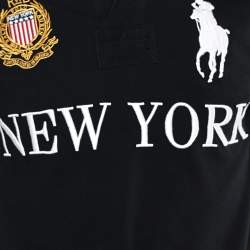 Pre Owned Polo Ralph Lauren Navy Blue Cotton Pique Summer Classic Slim Fit Polo T-Shirt S