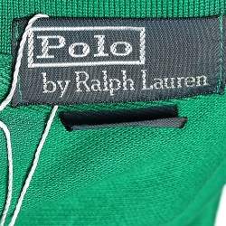 Pre Owned Polo Ralph Lauren Green Cotton Pique Summer Classic Slim Fit Polo T-Shirt S